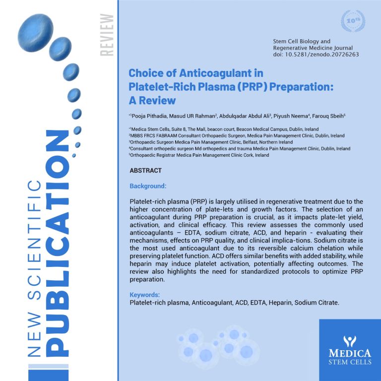 Choice of Anticoagulant in Platelet-Rich Plasma (PRP) Preparation: A Review